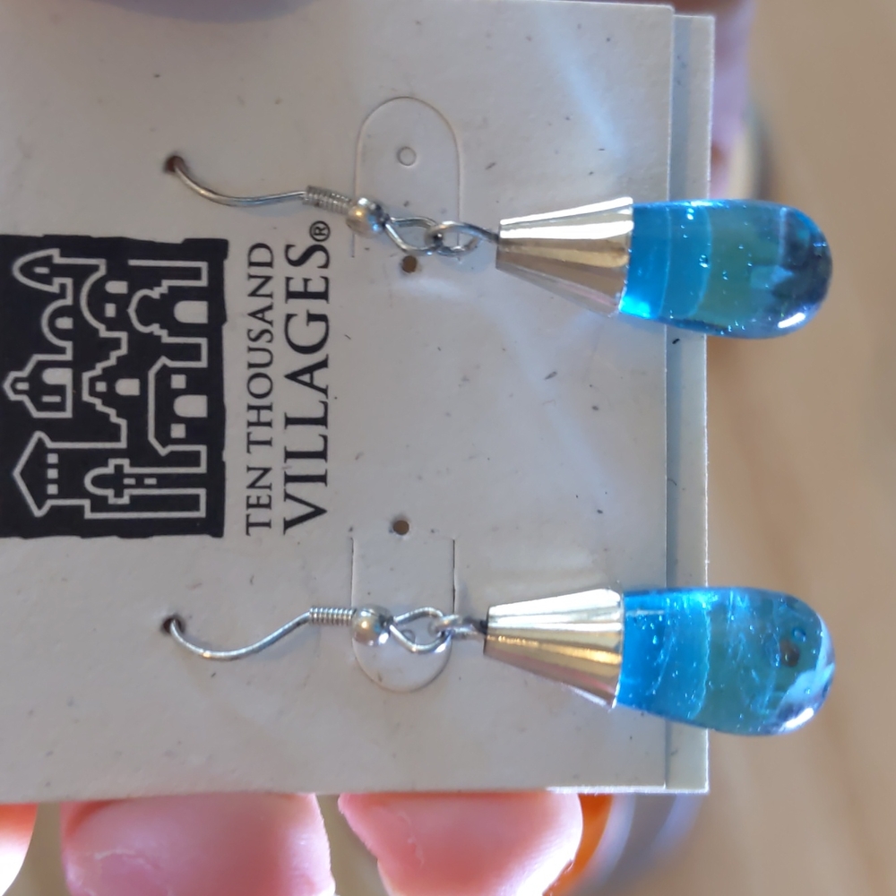 NEW Fair Trade Handcrafted Drop Dangle Earrings, Ten Thousand Villages, Gift